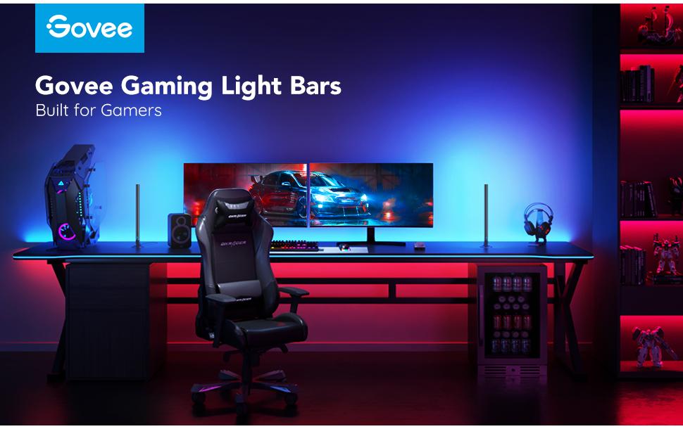 Gaming Lichtbalken mit Smart Controller, RGBIC, Wi-Fi + BTSmarte Lichtbalken