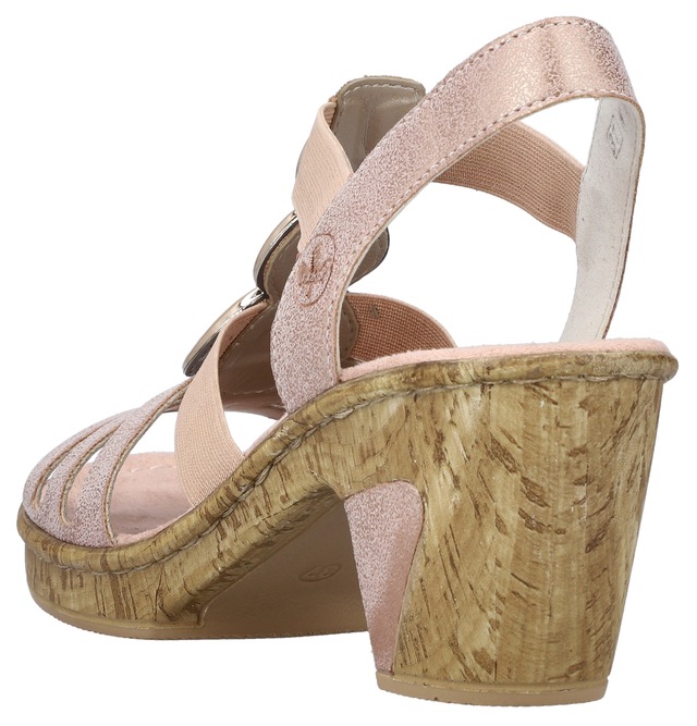 Rieker Sandalette  , Sommerschuh, Sandale, Plateauabsatz mit Schmuck-Applikation