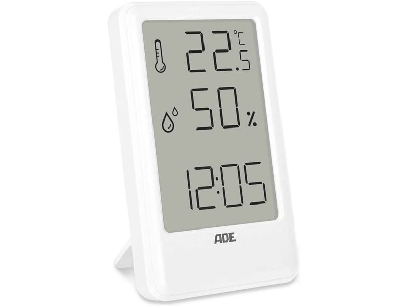 ADE Wetterstation Thermo-Hygrometer 11 cm, Weiss Thermisches Hygrometer