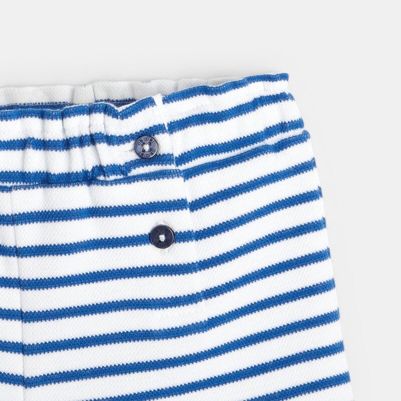 Short maille rayé bleu bébé fille Bleu