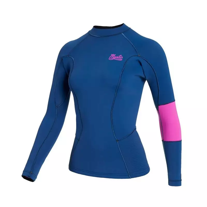 Top néoprène femme MYSTIC Lunar L/S 2mm Summer Blue