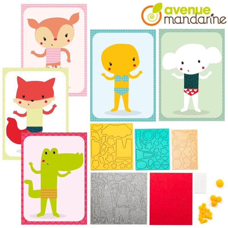 Boîte créative, Gommettes et textures - Multicolore
