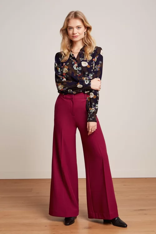 King Louie Chloe Marple pantalon in rumba rood