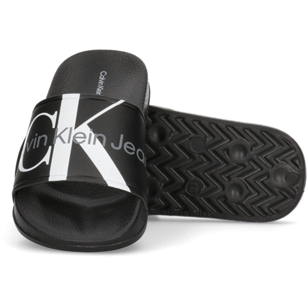 Køb Calvin Klein Logo Pool Slide Black