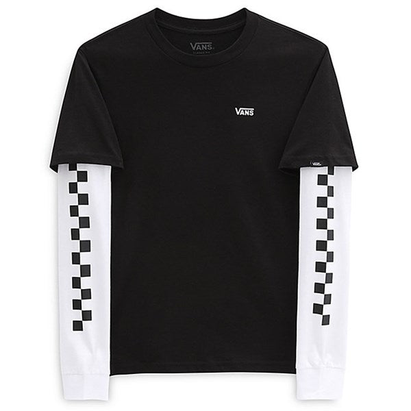 By Long Check Twofer T-Shirt Black/Black