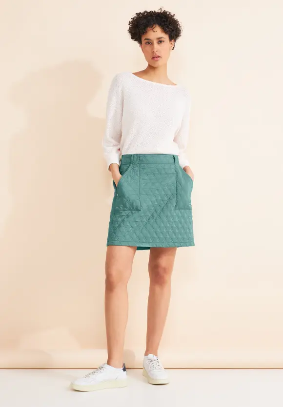 Gesteppter Minirock - duff aqua