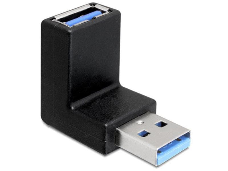 Delock USB 3.0 Adapter USB-A Stecker - USB-A Buchse Delock Adapter USB 3.0 Typ-A Stecker > Typ-A Buchse gewinkelt 90° vertikal