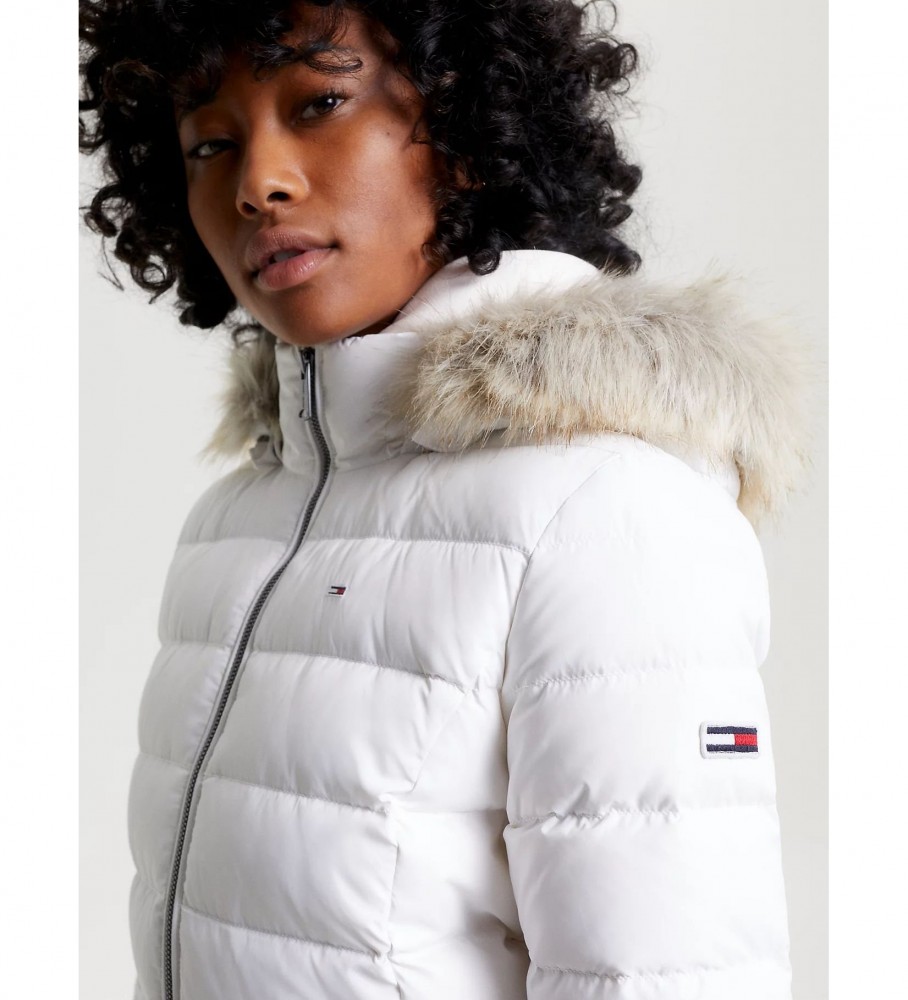 Jaqueta Tommy Jeans Essential Slim Fit com Capuz, Branca