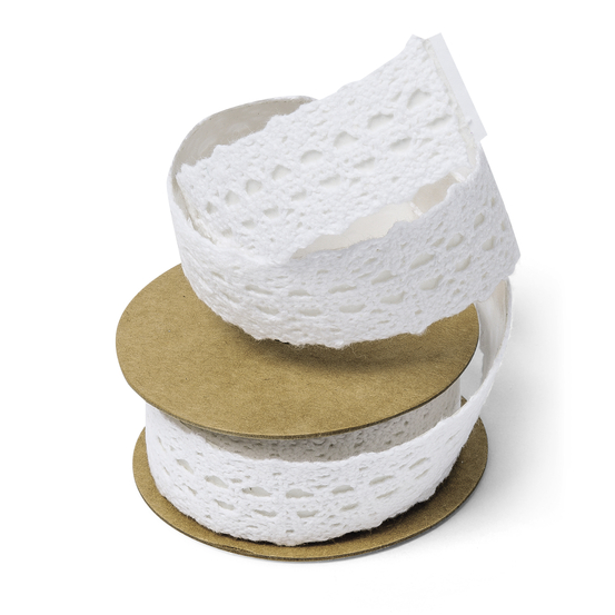 Dentelle adhésive blanche - l.2,5cmxL.2m