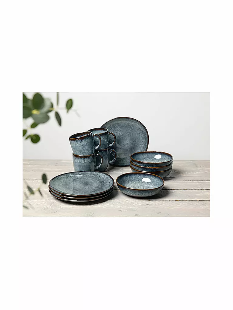 LIKE BY VILLEROY & BOCH Frühstücksset 12tlg Lave Gris  grau