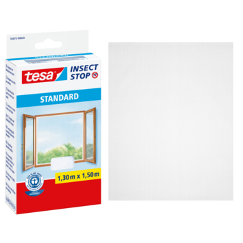 tesa Insect Stop raamhor met klittenband Standard 130x150 cm wit