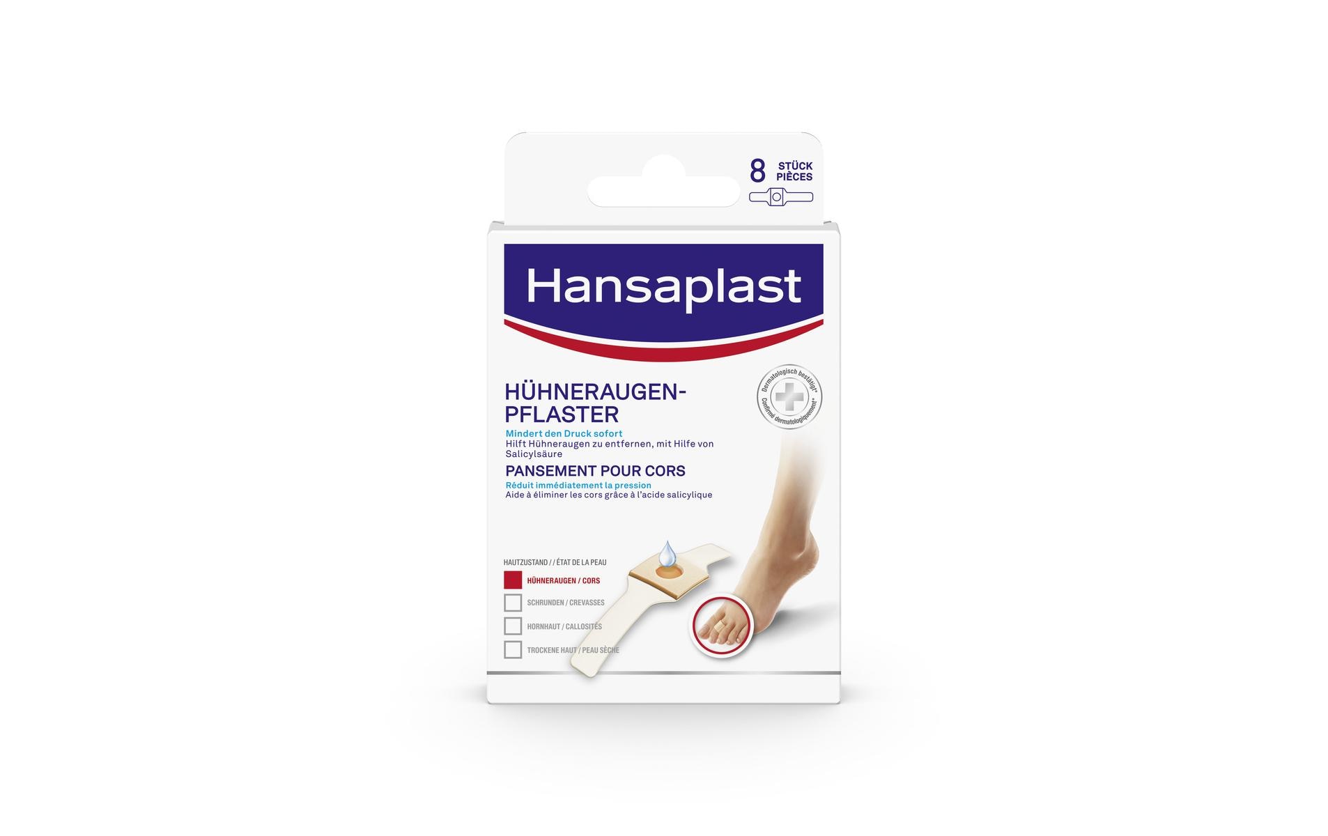 Hühneraugen-Pflaster 8 StückPflaster für sofortige Druckminderung bei Hühneraugen