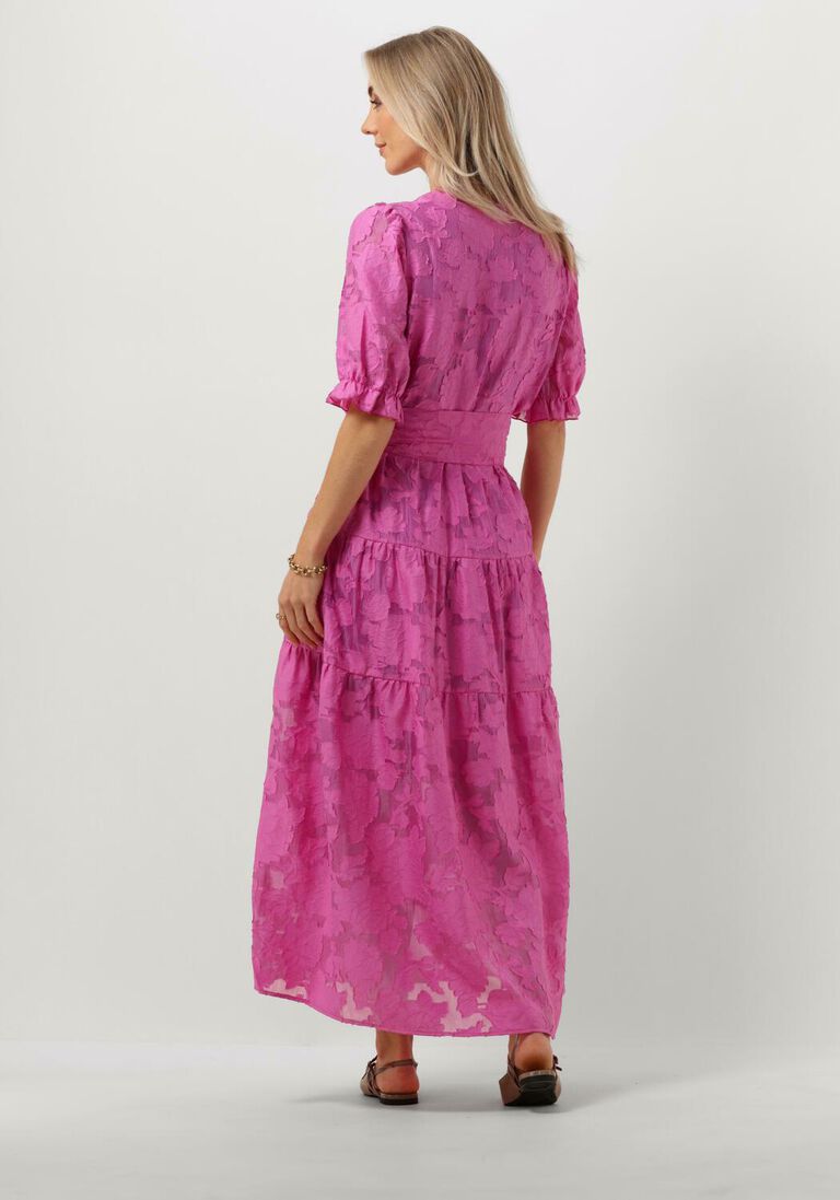 SELECTED FEMME roze selected femme midi jurk slfcathi-sadie 3/4 ankle dress