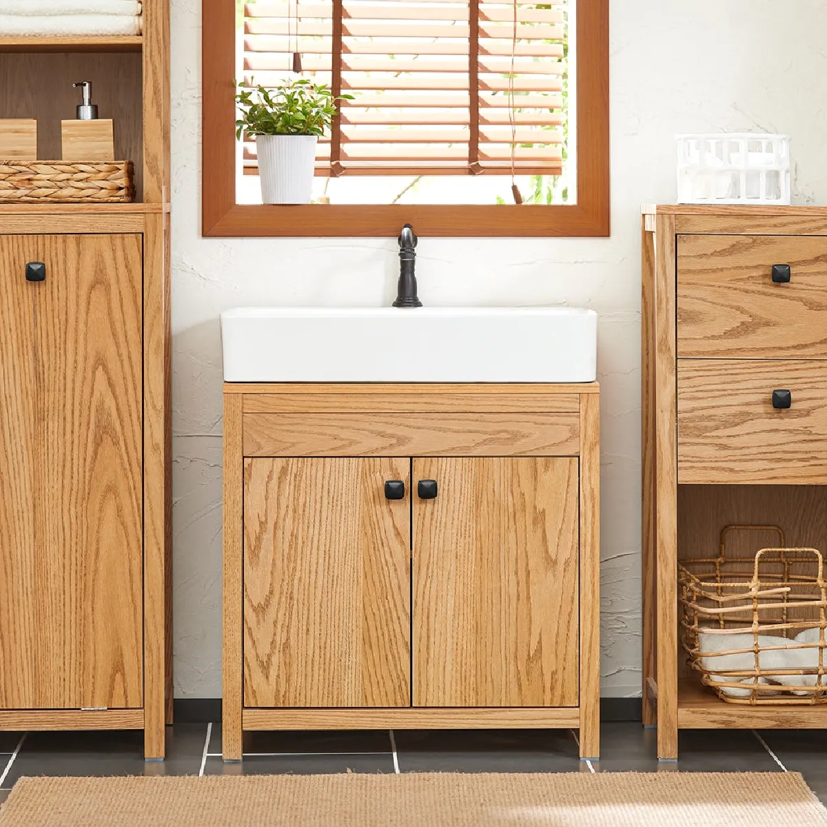 SoBuy BZR98-N Meuble sous-lavabo à 2 étages