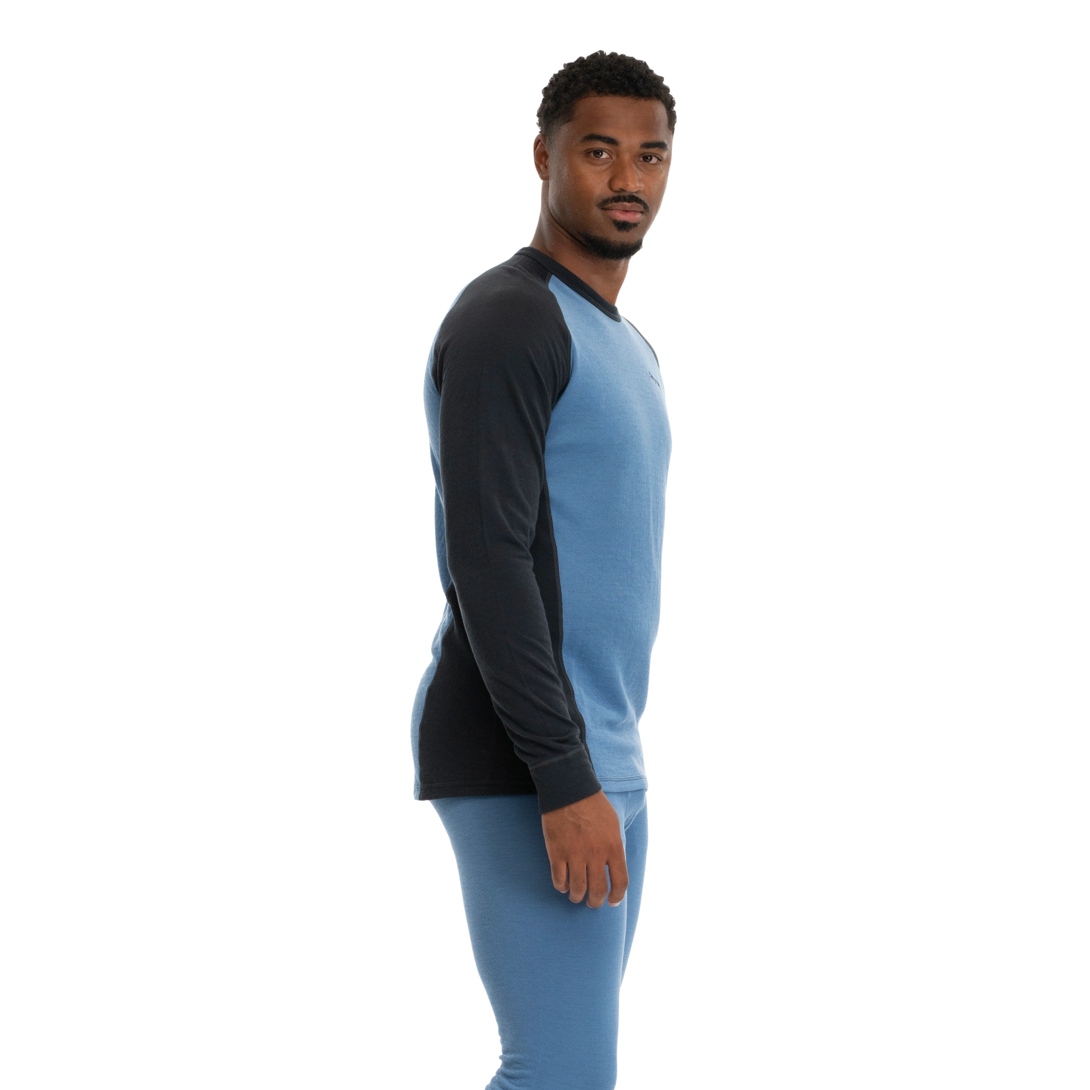 Inner:Dual Merino Long Sleeve Men Elemental Blue / Dark Shadow Grey