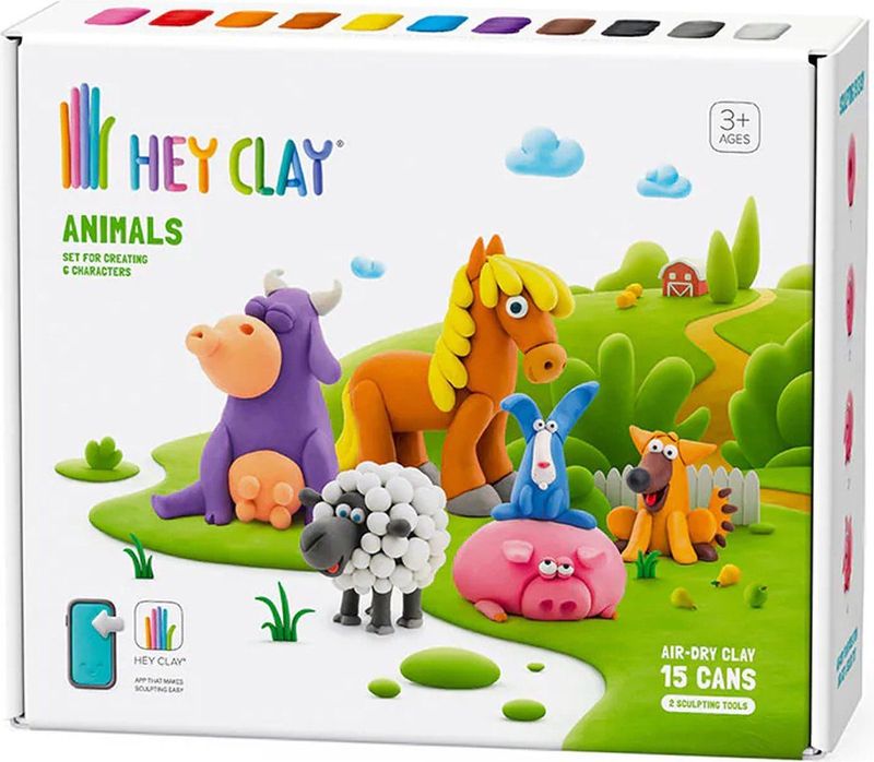Hey Clay - Dieren Set - 15 Delen - Klei - Creatief Knutselen