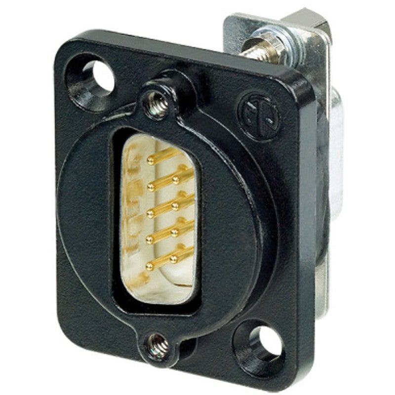 Neutrik NADB9MF-B D-SUB chassisdeel male-female zwart