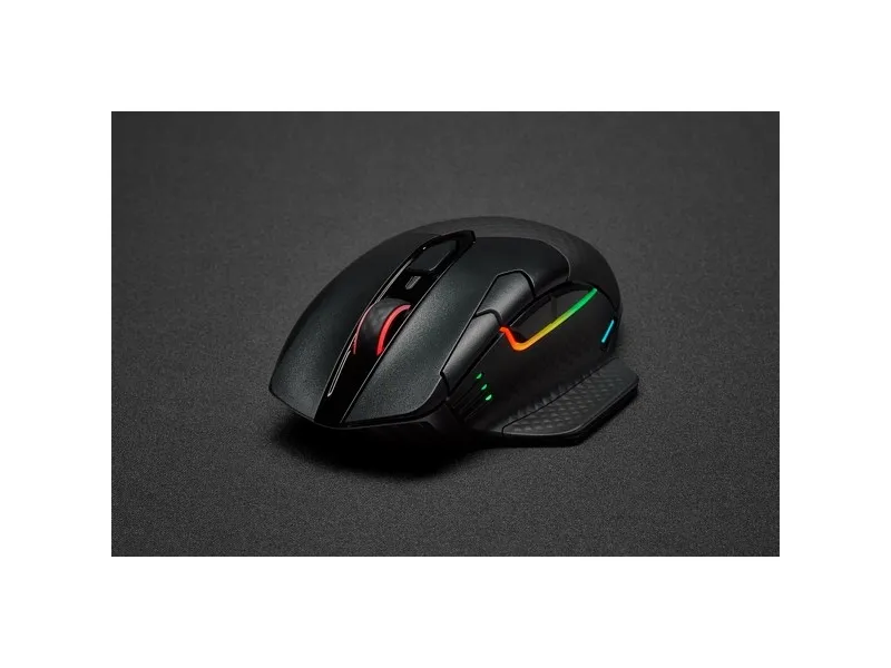 CORSAIR Gaming DARK CORE RGB PRO SE - Mus - optisk - 8 knapper - trådløs, kablet - USB, 2.4 GHz, Bluetooth 4.2 LE - sort
