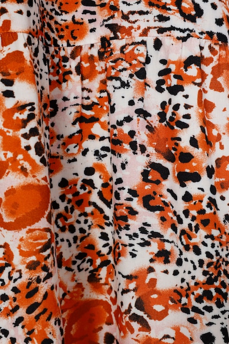 Maxikleid, Color-Animalprint, 3/4-Ärmel