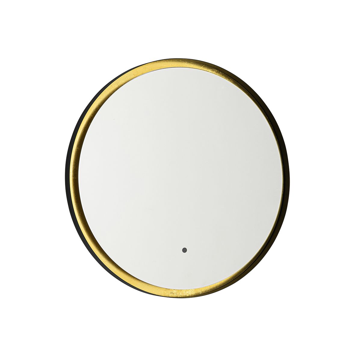 Badkamerspiegel zwart met goud incl. LED en touch dimmer - Pim