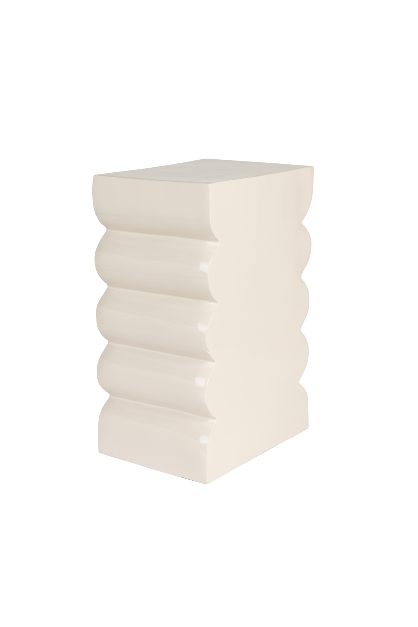 STOOL CURVES SHINY BEIGE