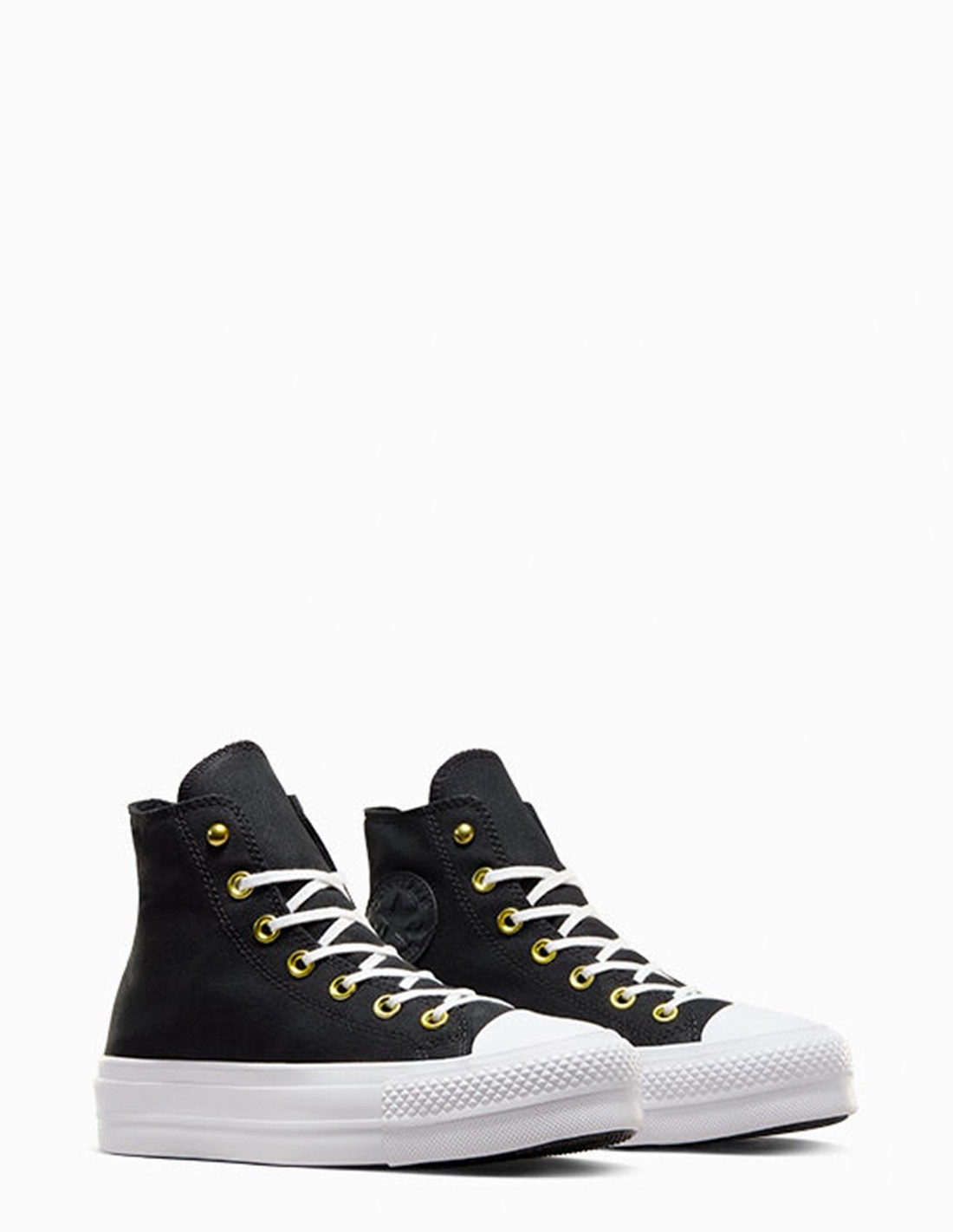 converse Sneakers Femme Montante Ctas Lift Hi Black/White/Gold
