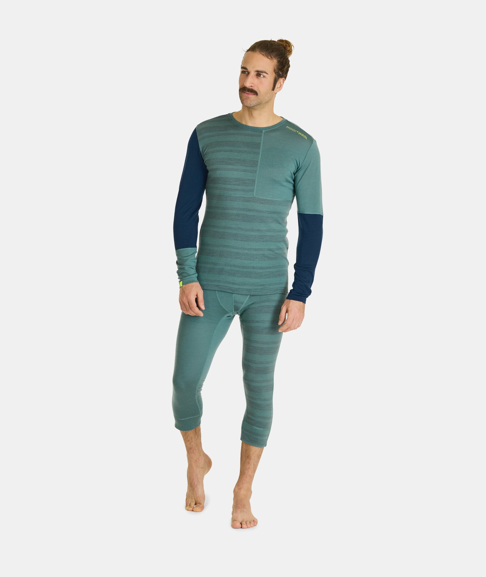 185 Rock'n'Wool Long Sleeve Herre 88201/Arctic Grey