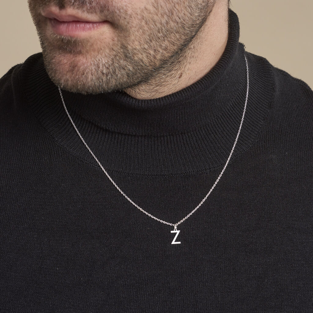 Pendentif Ionia Lettre Or Blanc