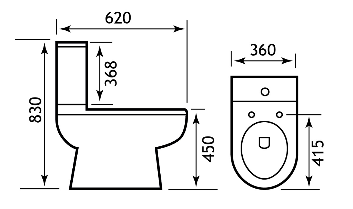 Eastbrook Dura Comfort randloze toiletpot wit glans