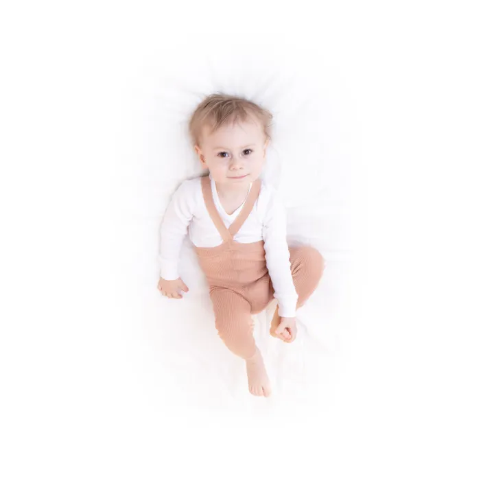 Silly Silas Collants à Bretelles Coton Bio Sans Pieds | Marron glacé