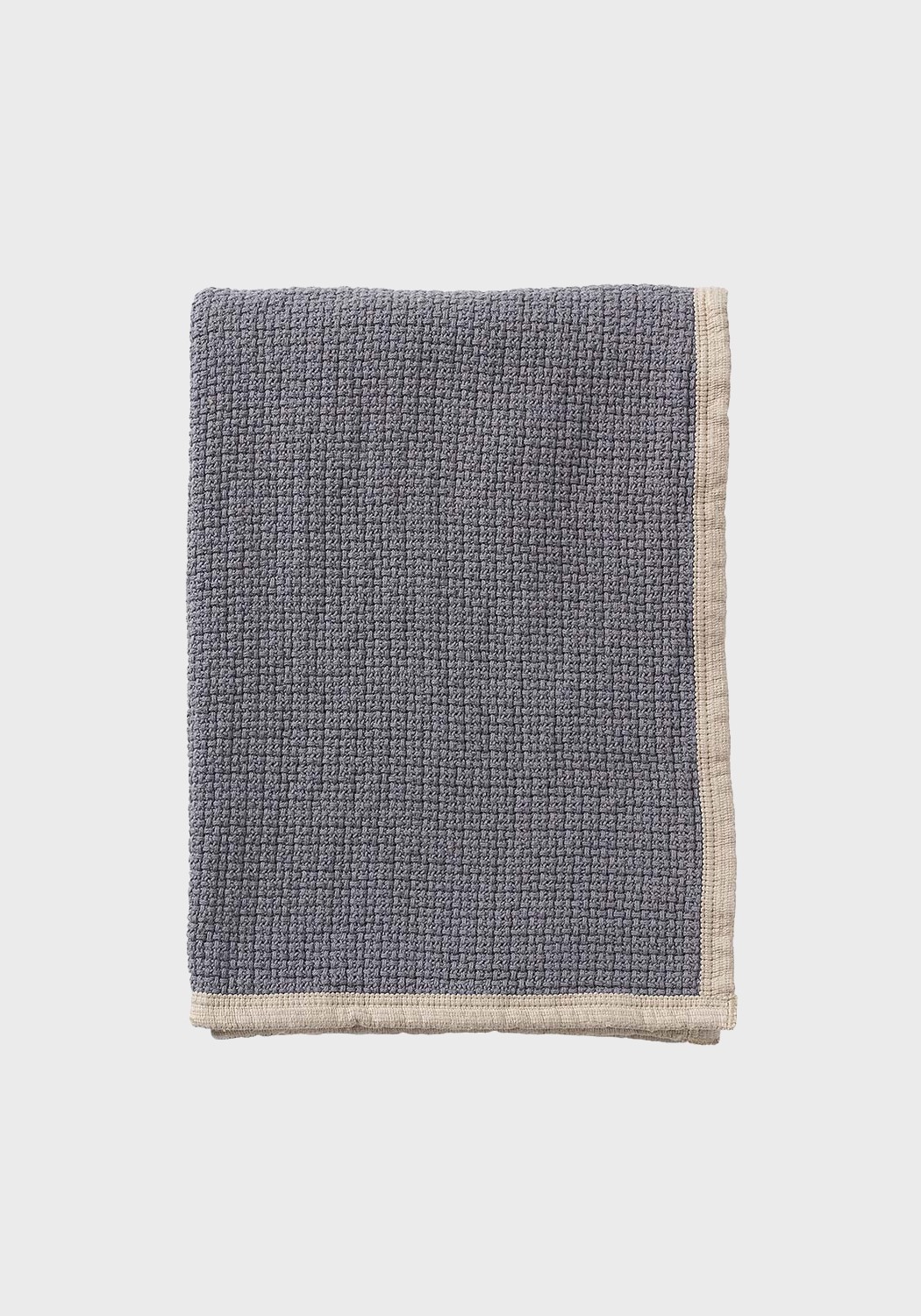 Klippan Yllefabrik Bio-Baumwolldecke  Decor Warm Grey