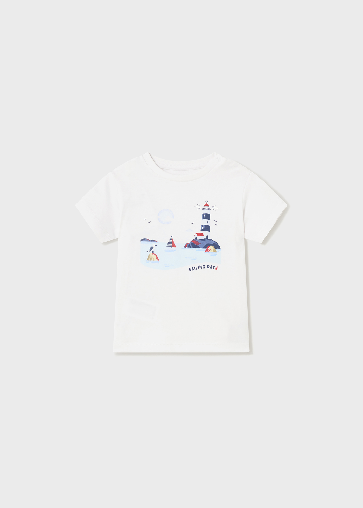 Conjunto de 2 camisetas infantis de manga curta em algodão sustentável