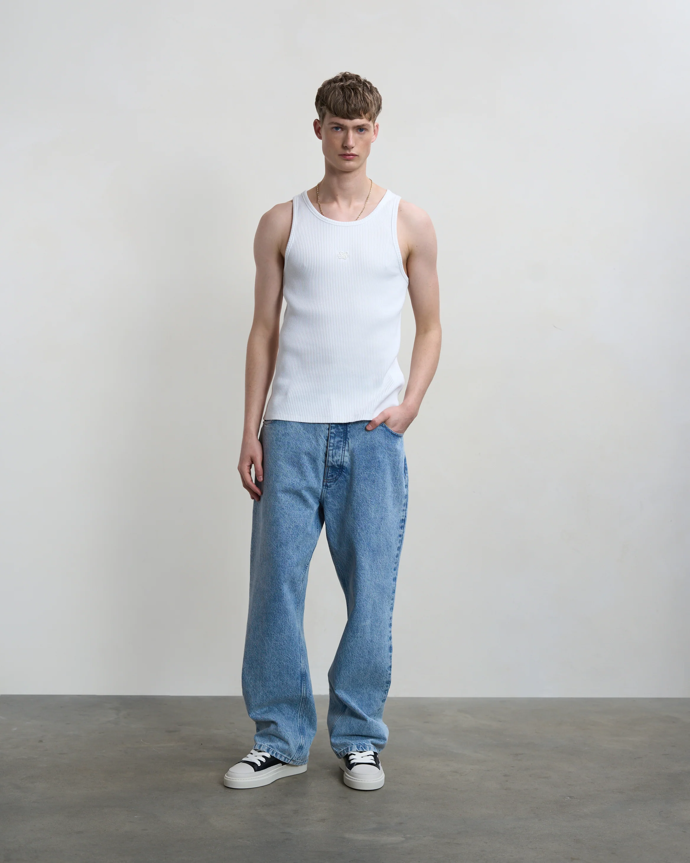 Tank Top Ribbed White