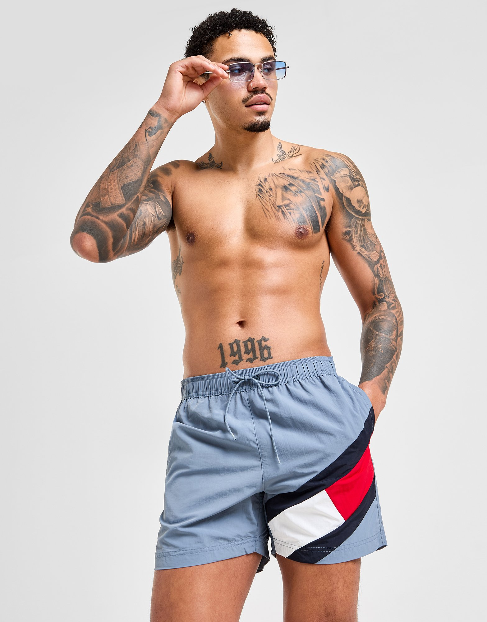 Tommy Hilfiger Short de bain Oversize Flag Homme