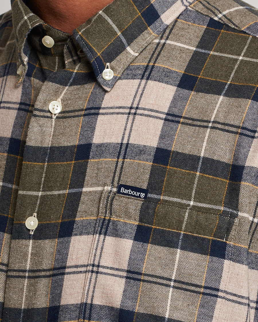 Barbour Lifestyle Flannel Check Shirt Forest Mist