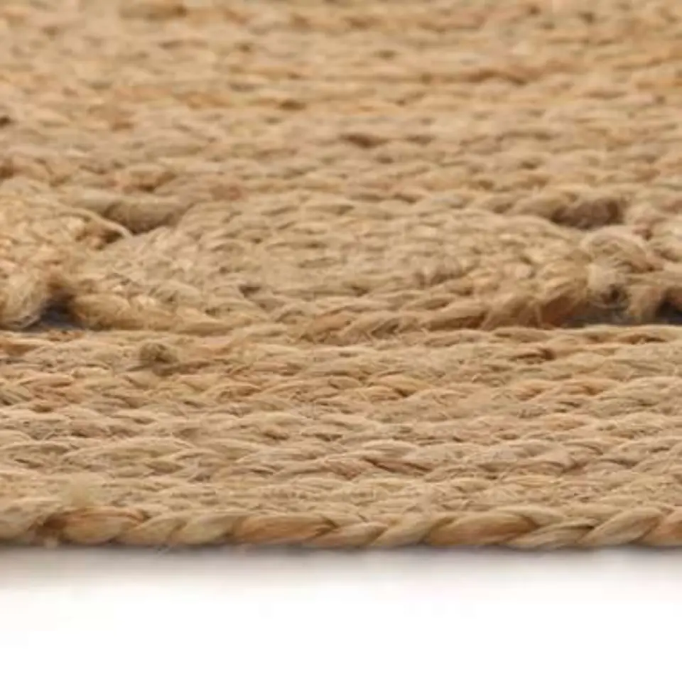 vidaXL Rond Tapijt – Beige Jute – Ø150 cm – Handgeweven Look