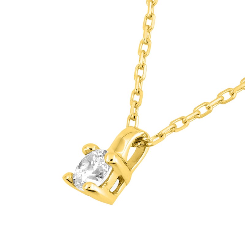 Collier Femme - Oxyde de zirconium - Or 18 Carats - Longueur : 42 cm