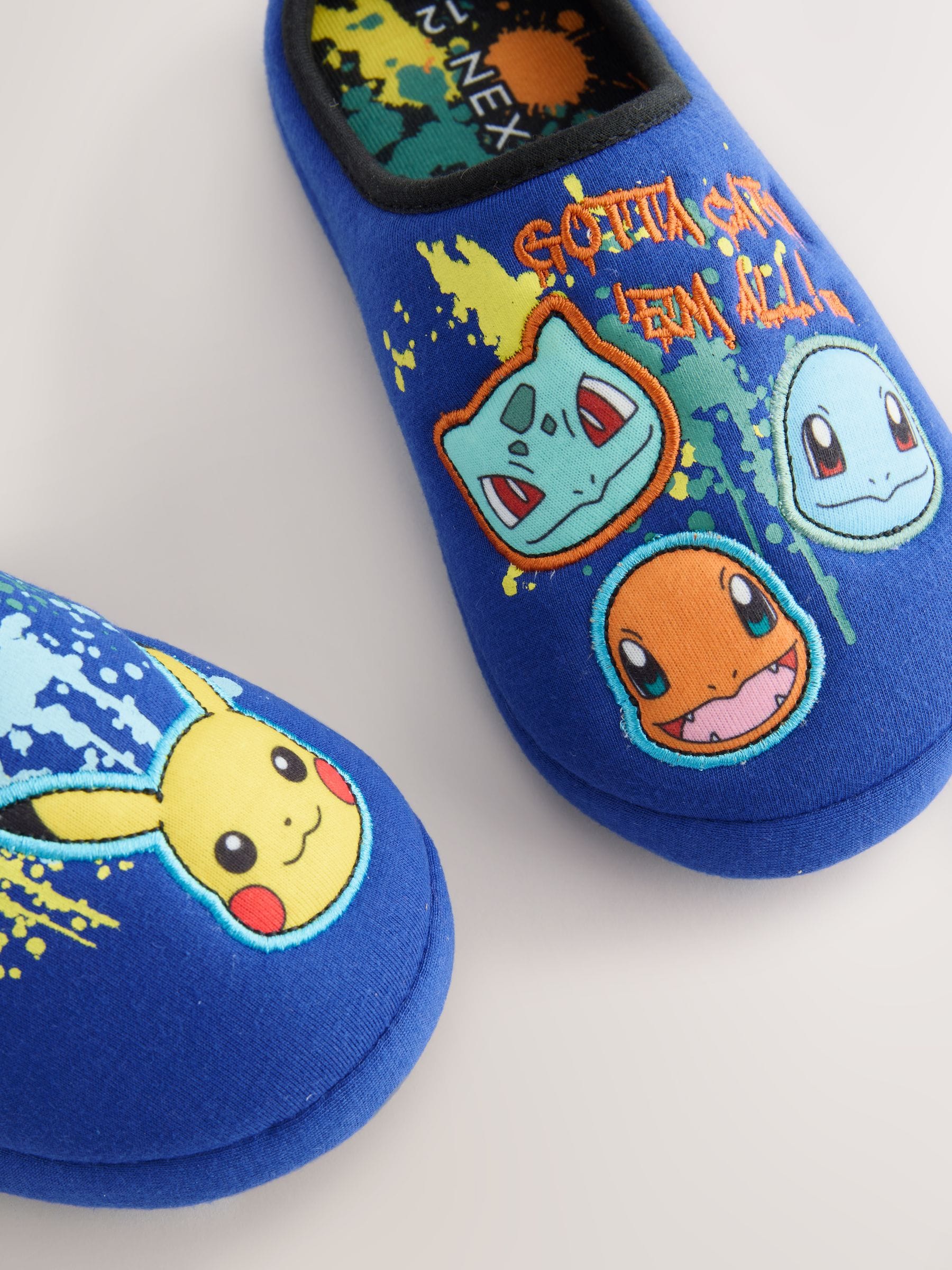 Blauw - Pokemon pantoffelmuiltjes