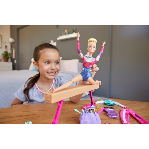 Coffret Poupée Barbie gymnastique