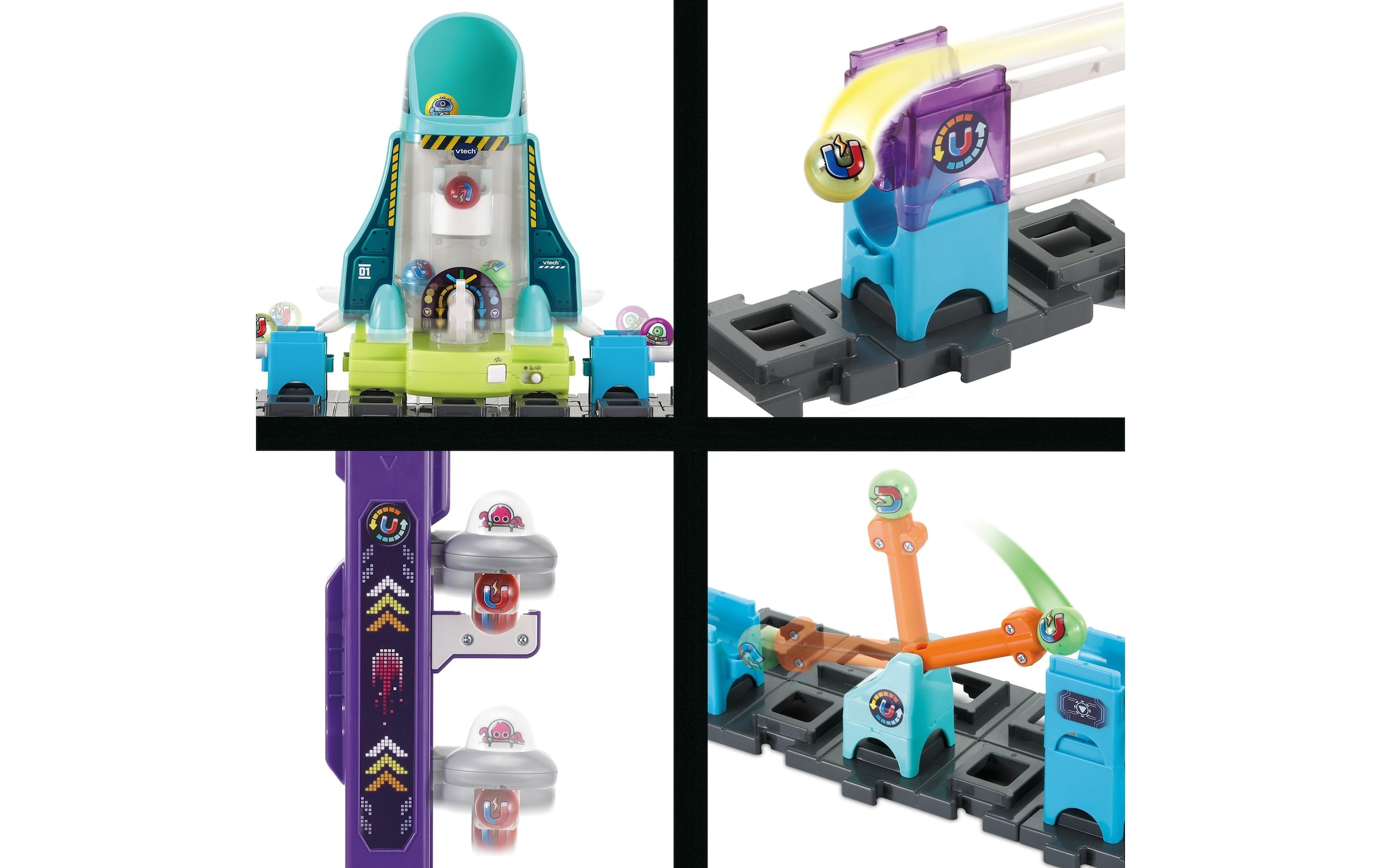 Vtech® Kugelbahn »Marble Rush – Space Magnetic Set XL300 E -DE-«