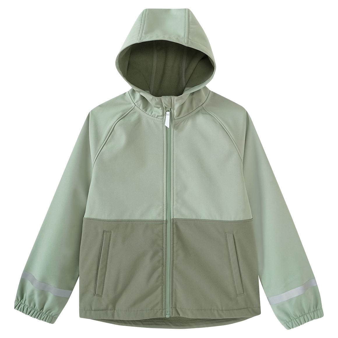 Yigga Kinder Softshelljacke mit Kapuze salbei