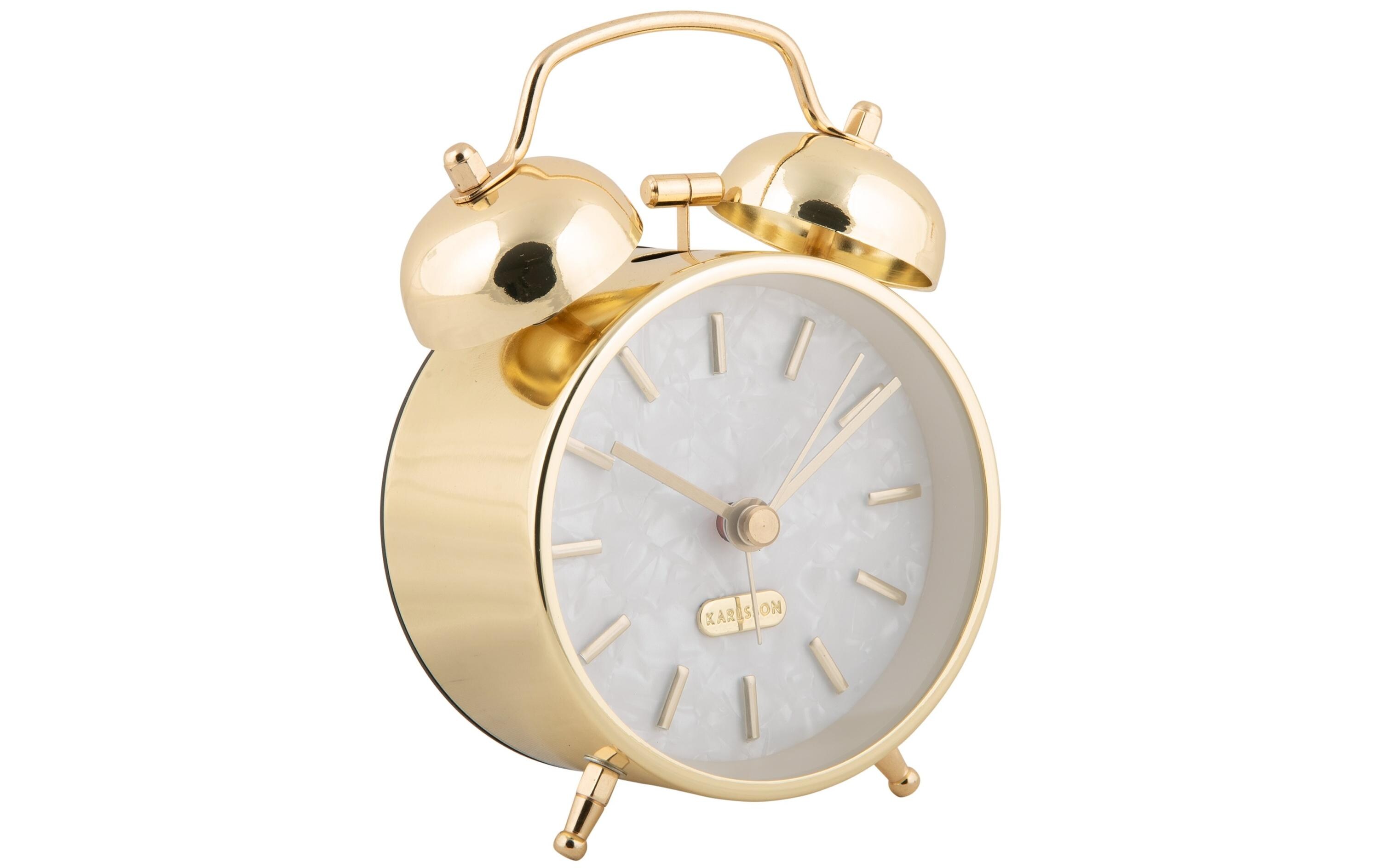 Klassischer Wecker Pearl Glow GoldWecker mit Doppelglocke