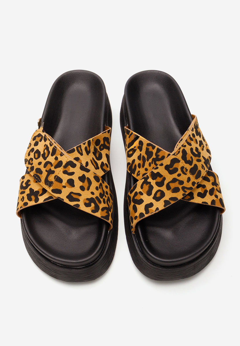 Mules plates femme leopard Cristela