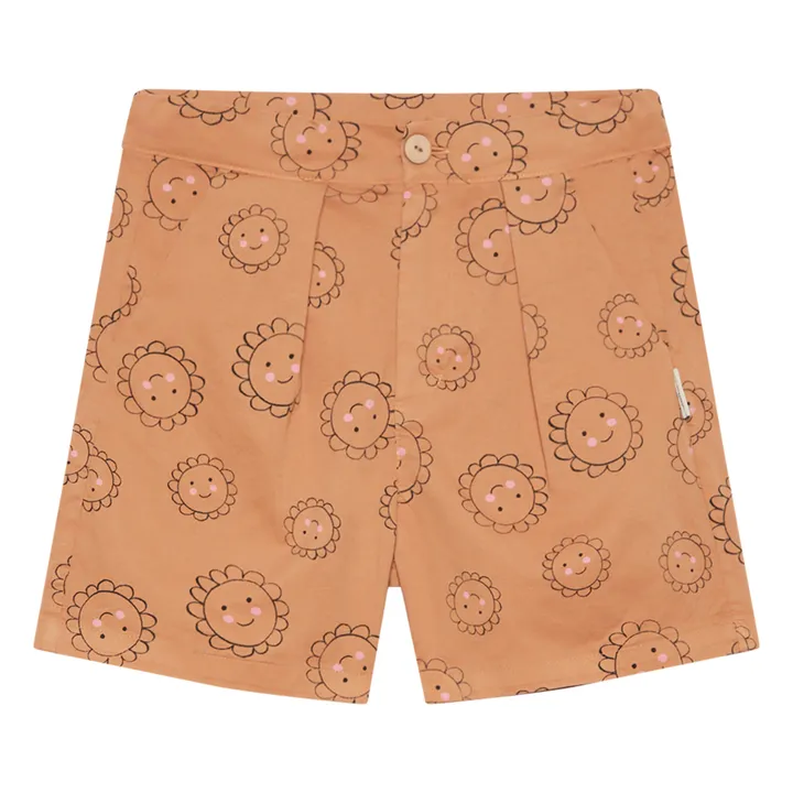 Weekend House Short Fleurs Coton Bio | Camel
