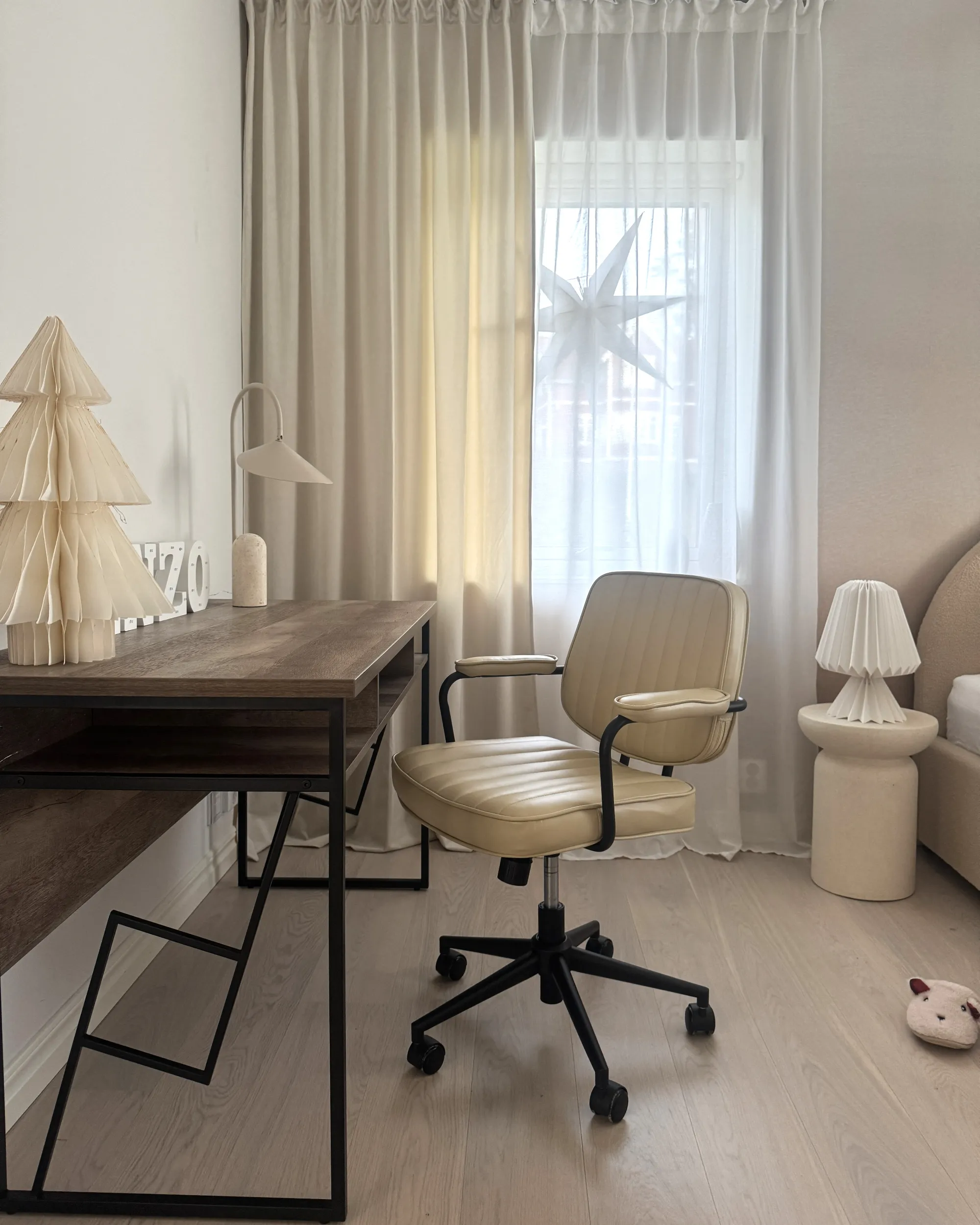 Bureaustoel BERNE Kunstleer Beige