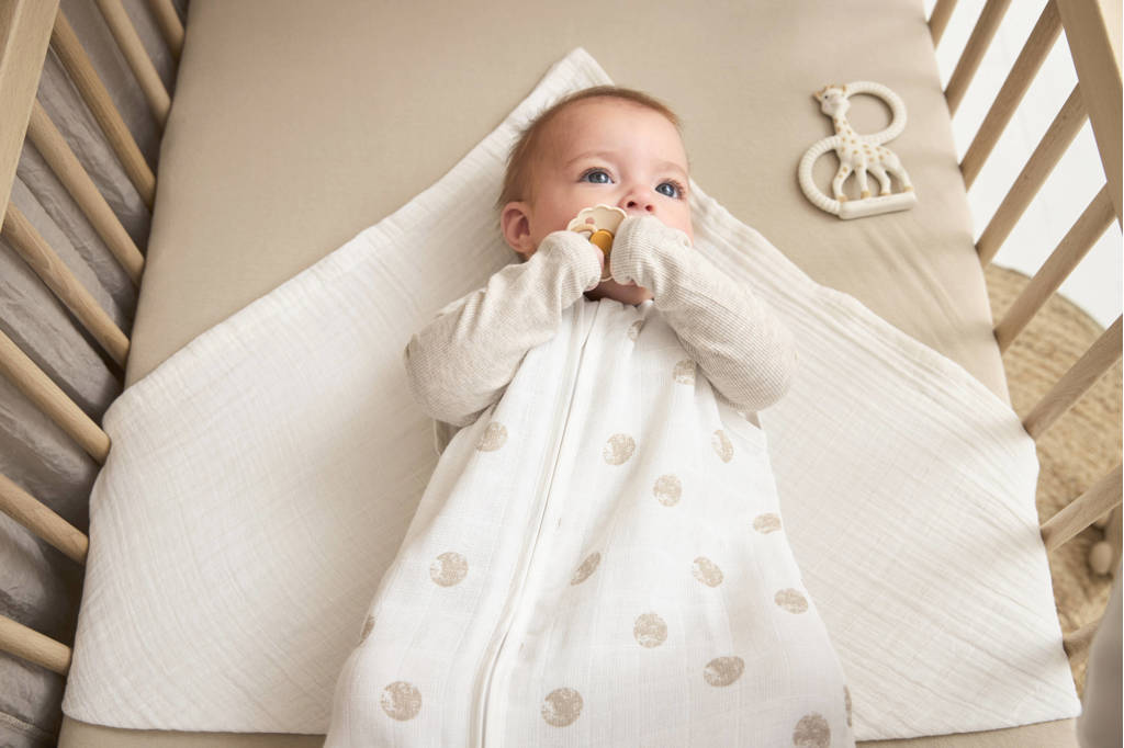 hydrofiele baby zomerslaapzak Dots sand