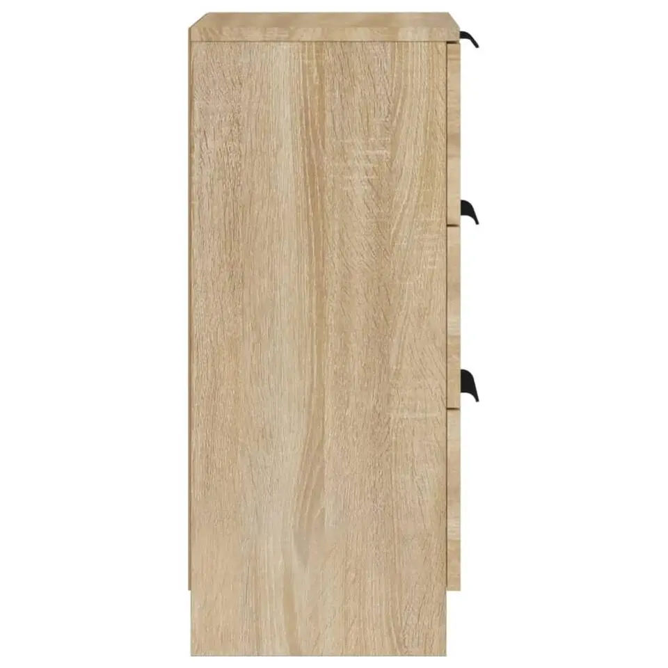 vidaXL - Dressoir met 3 lades - Sonoma eiken - Bewerkt hout - 30x30x70 cm