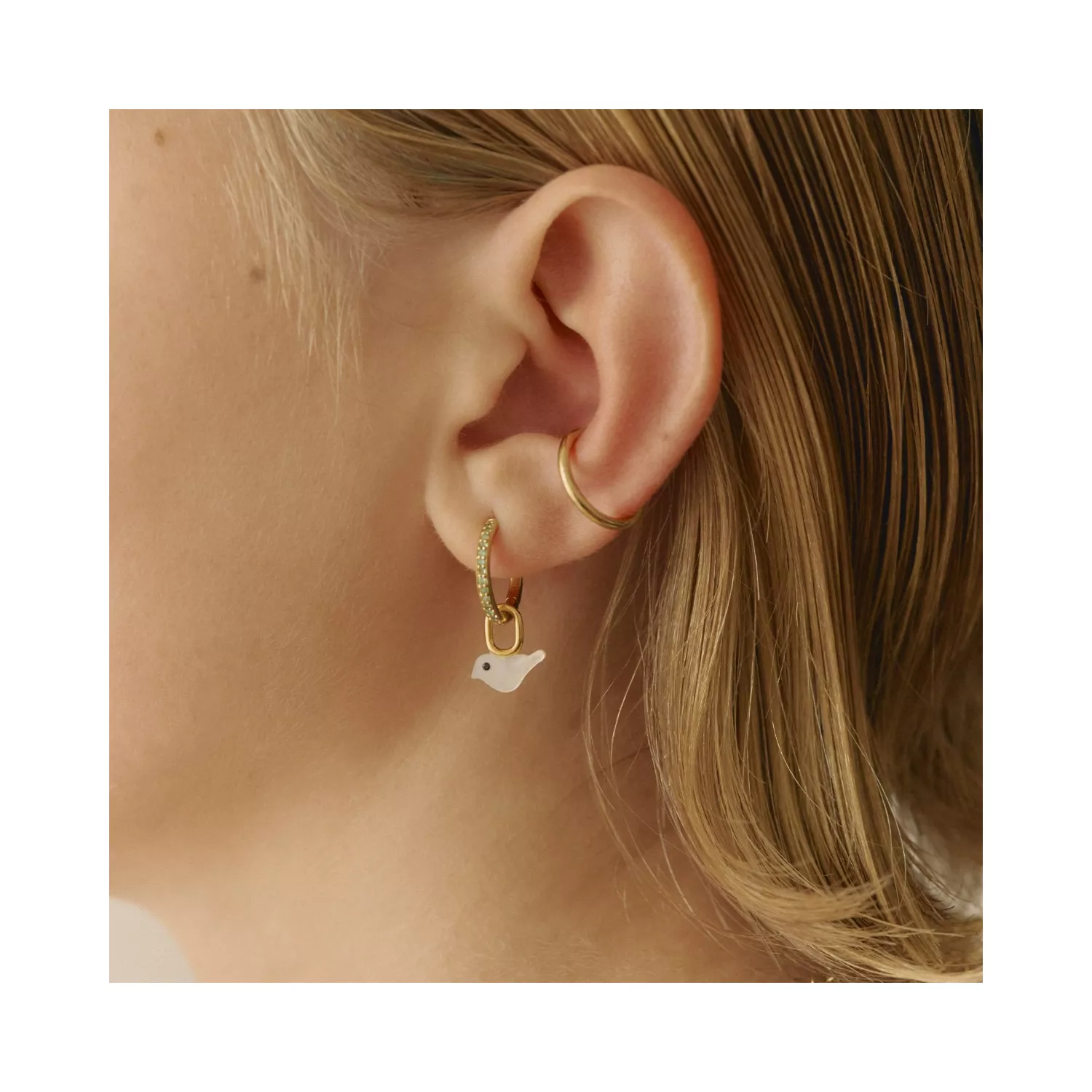 Maria Black Twin Mini Cuff Ørering Single 22 kt. Forgyldt Sølv 200112