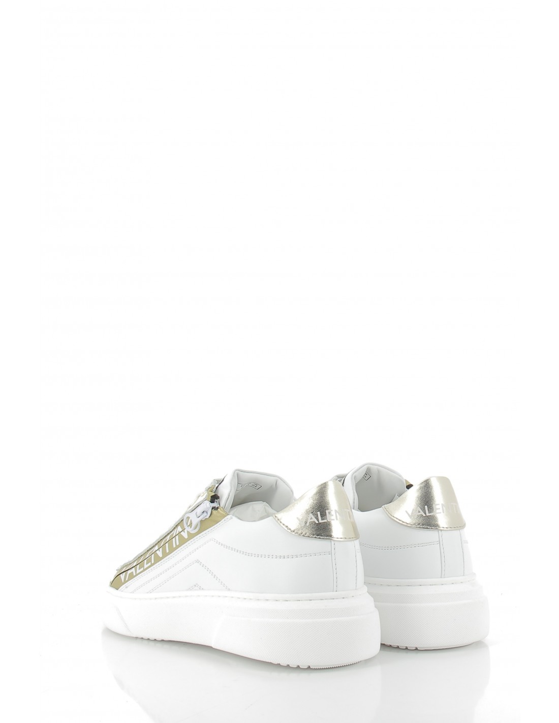 valentino Baskets de ville femme stan summer cuir blanc/doré