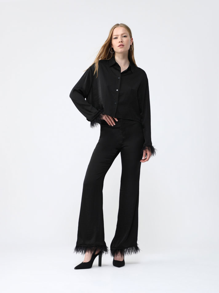 Sapato de salto alto sem calcanhar - Preto